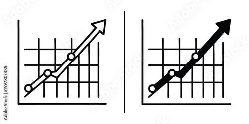 Uptrend Visuals: Conceptual graphic showcasing the upward trajectory of financial growth. 