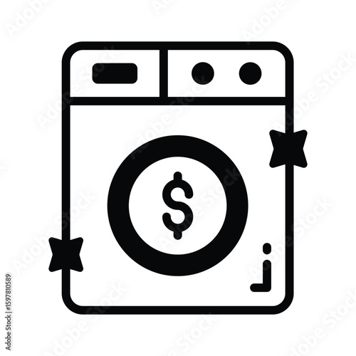 Premium glyph icon of money laundering concept
