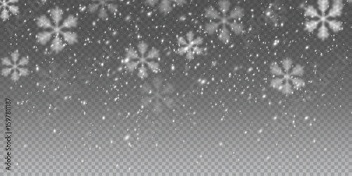 Wallpaper Mural PNG Realistic Blizzard Snow Overlay. Transparent Snowfall Effect on Background Torontodigital.ca