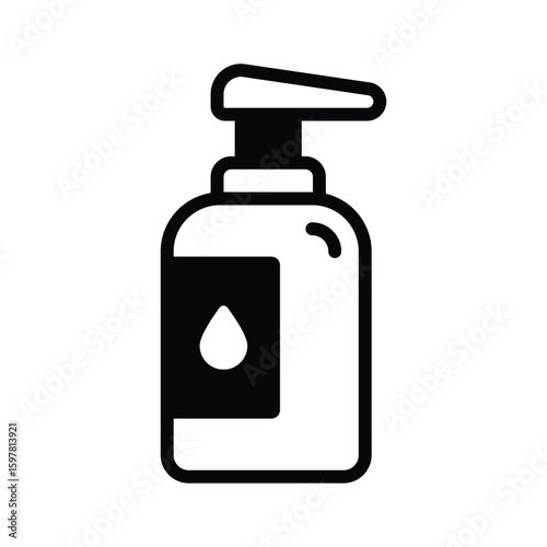 Premium glyph icon of hand wash bottle