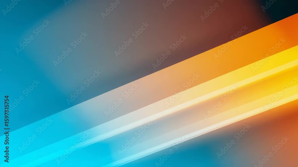 A modern and corporate abstract background, featuring clean, geometric diagonal lines transitioning with a vibrant blue and amber-orange gradient.