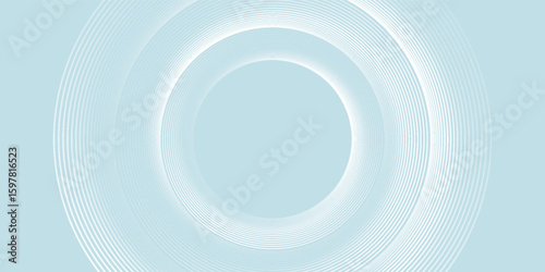 Modern abstract background. Glossy white gradient circle lines. Minimal geometric pattern. Simple graphic elements. Futuristic concept. vector