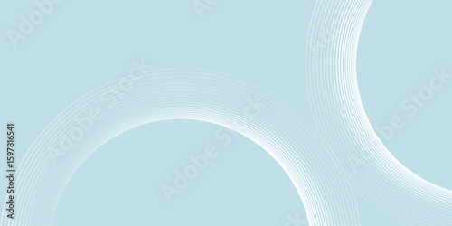 Modern abstract background. Glossy white gradient circle lines. Minimal geometric pattern. Simple graphic elements. Futuristic concept. vector