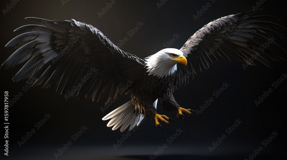 Obraz premium Majestic eagle in flight