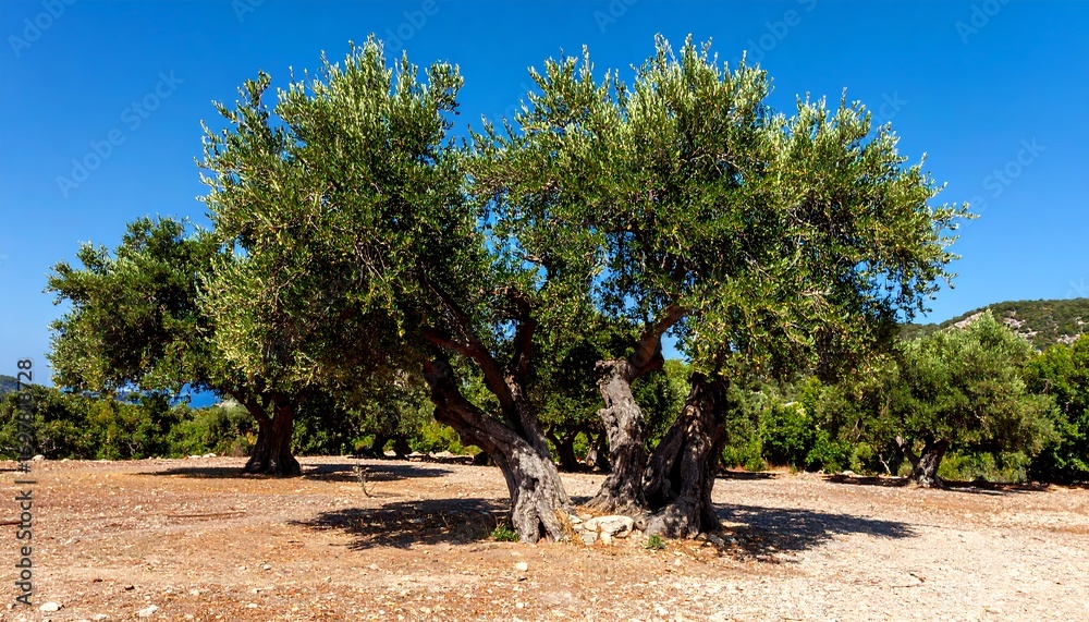 Fototapeta premium Olive trees in a sunny landscape