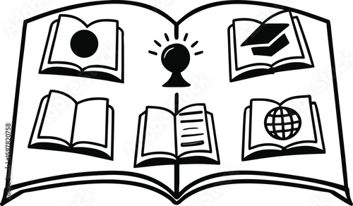 Solid Vector Icon for Book Pages