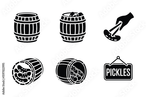 Pickles Barrel Silhouette Collection food preservation