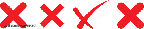 Check tick mark icon set.tick sign accept select confirm correct agree animated. successful symbol, tick mark.Check marks indicate approval. X marks indicate rejection. Simple symbols for yes and no.
