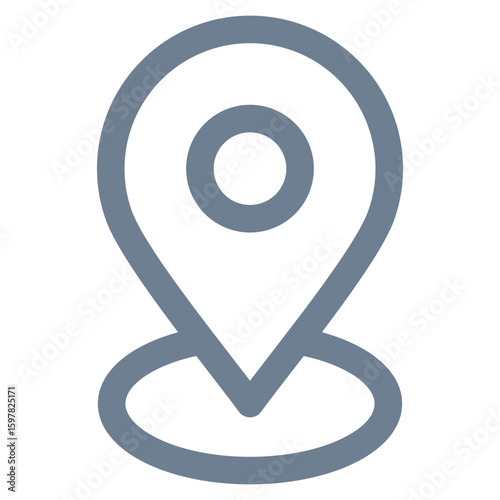 Location Pin Icon Element For Design