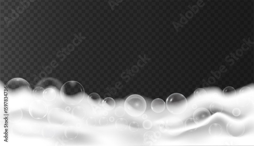 Detergent foam effect