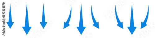 Airflow wave arrows icon set