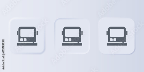 Grey Astronaut helmet icon isolated on grey background. Set icons in square buttons. Vector