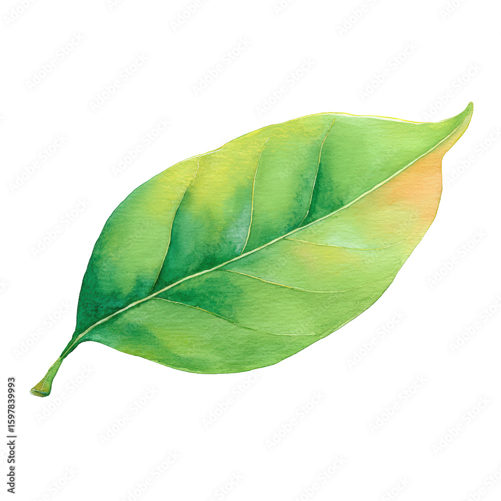 Fototapeta premium Clove Leaf – Watercolor Illustration, Transparent Background