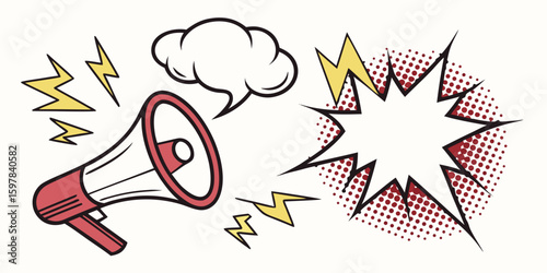 vector illustration of megaphone