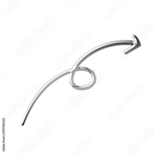 Metallic squiggle