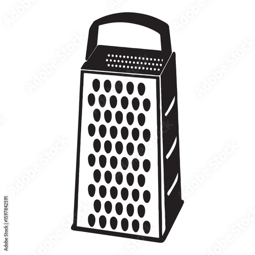 silhouette image of a grater with a transparent background