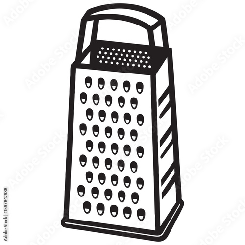 silhouette image of a grater with a transparent background