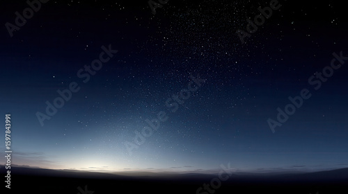 create photorealistic ultraminimalist image of nighttime sky for modern website background