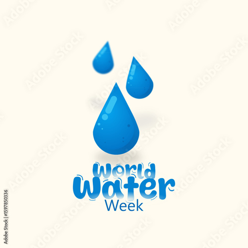 Vector graphic of World Water Week ideal for World Water Week celebration.