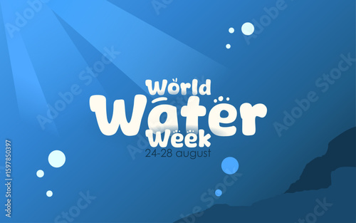 Vector graphic of World Water Week ideal for World Water Week celebration.
