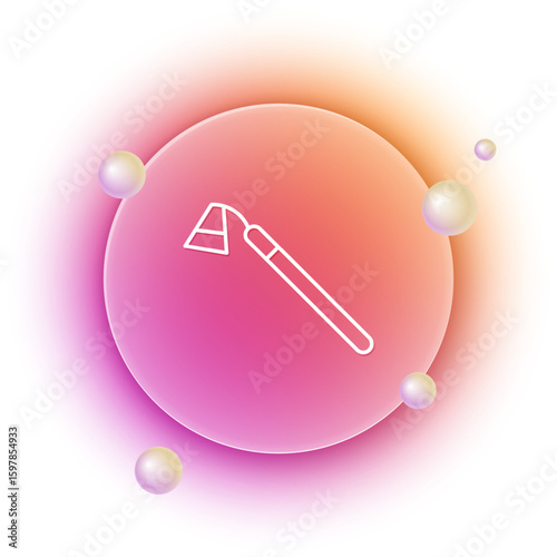 White Garden hoe icon isolated on white background. Tool for horticulture, agriculture, farming. Orange and pink gradient circle background. Vector