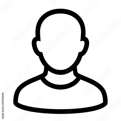 Generic User Profile or Account Icon Vector - Default Avatar Symbol