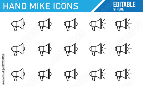 Collection of Microphone Symbols for Sound Systems, Media, and Events

