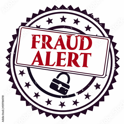 Scam Alert Circular Stamp Emblem Vector Design

