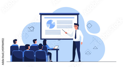 Engaging Business Presentation With Data Charts To Captivate And Inform Audience