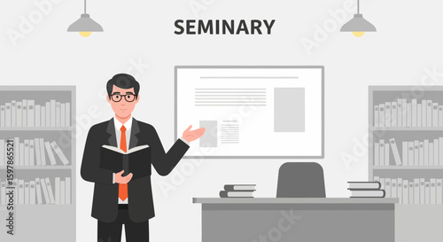 Engaging Professor Delivers A Captivating Lecture At The Academy Or University