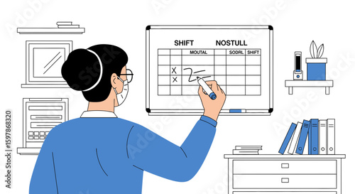 Essential Workforce Scheduling During Healthcare Crisis with Masked Staff Visual