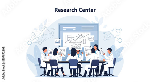 Medical Research Team Collaboration And Scientific Data Analysis Presentation