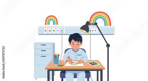 Child's Rainbow Drawings Bring Joy And Hope To A Hospital Room Experience