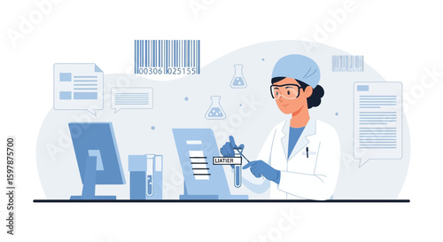 Laboratory Analysis And Scientific Investigation With Biomedical Research Concept