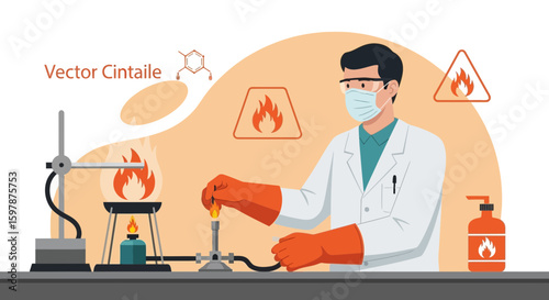 Laboratory Experiment Involving Chemical Reactions and Protective Safety Measures