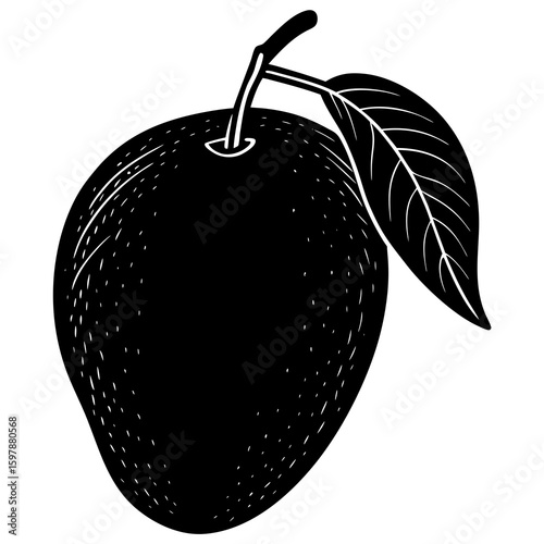 Mango  fruit vector illustration perfect for posters, icon, t-shirts, cards, wall art prints and ai design.
