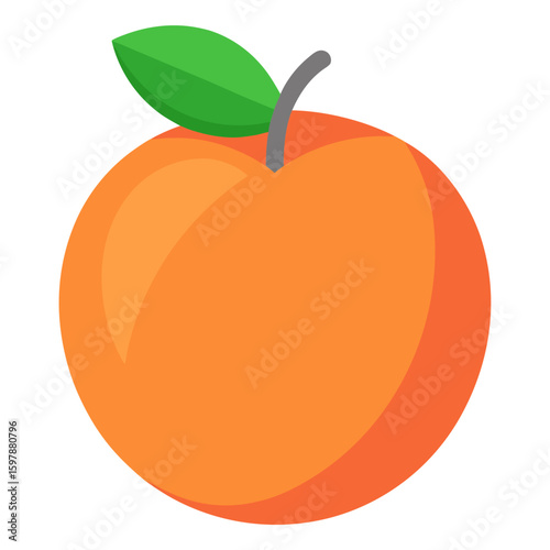 Peach  fruit vector illustration perfect for posters, icon, t-shirts, cards, wall art prints and ai design.