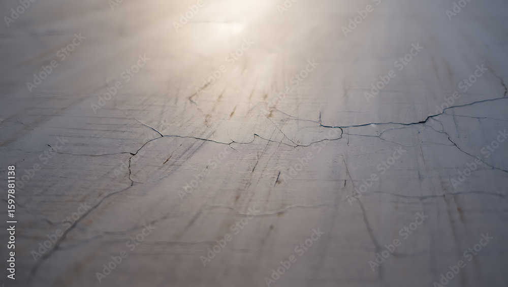 Obraz premium Cracked surface texture with light grey white