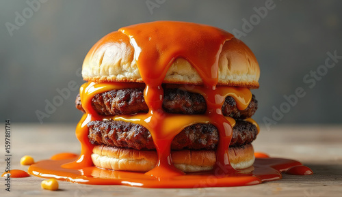 Delicious Cheese Corn Dogs Drizzled with Sauces