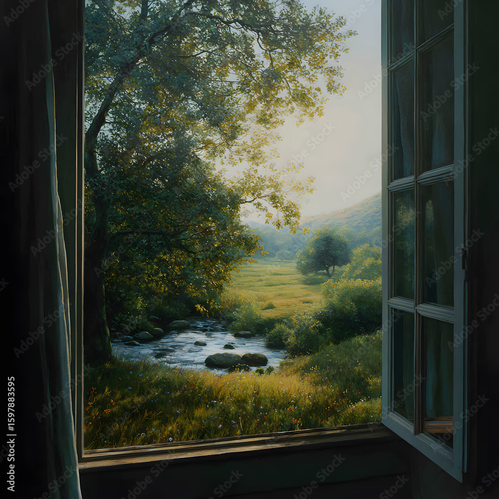 Fototapeta premium view through the window