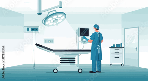 Operating Room Preparation By Healthcare Professional For Surgery Procedure
