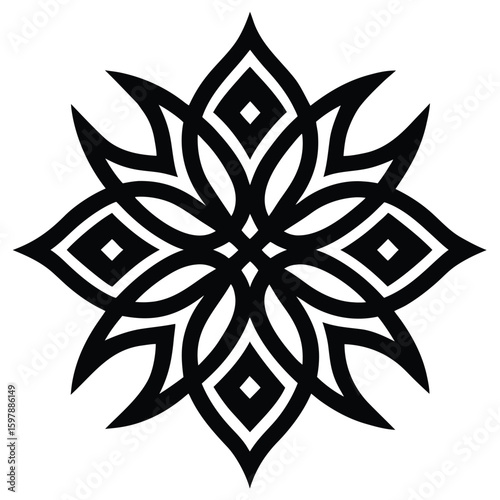 Design Combining Organic Lines and Geometric Shapes