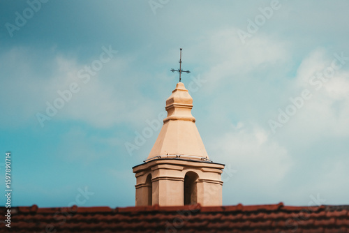 Bell Tower Against Blue Sky
