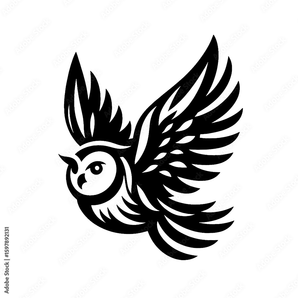 Fototapeta premium owl face vector
