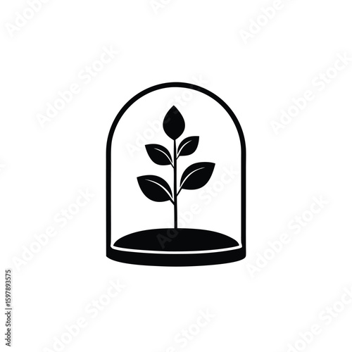 Minimalist Logo for a Startup Incubator with a Sprouting Seedling