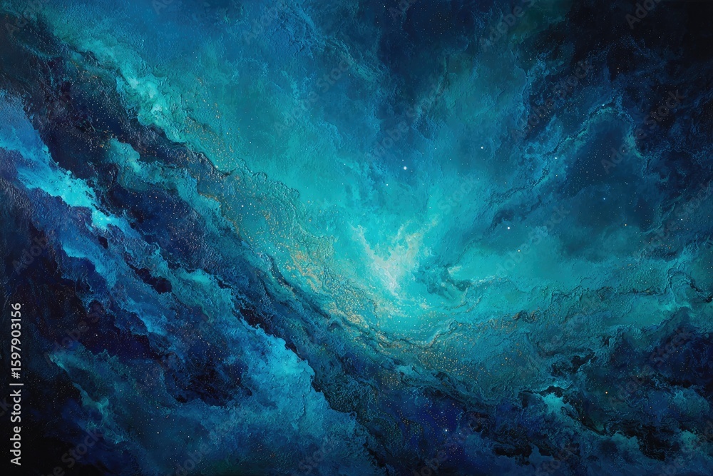 Fototapeta premium Abstract Deep Space Nebula Digital Art