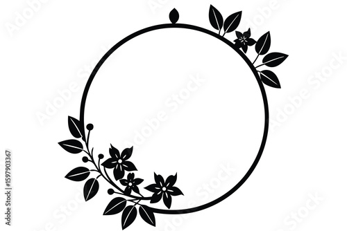 A Vector Illustration of a Circular Embroidery Hoop