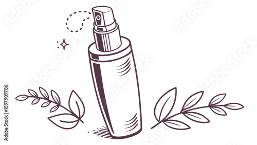 Spray bottle vector