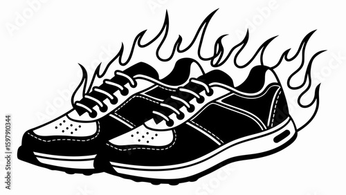 Fairy sport shoes vector illustration