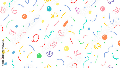 Colorful lines doodles 